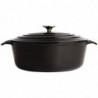 Large Black Oval Casserole Dish - 6L - Vogue