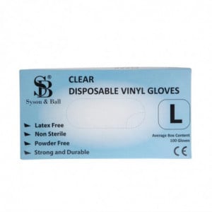 Non-Powdered Latex Gloves - Size M - Pack of 100 - FourniResto