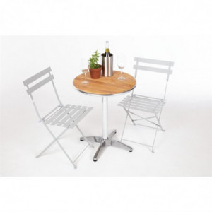 Steel Terrace Chair - Gray - Set of 2 - Bolero - Fourniresto