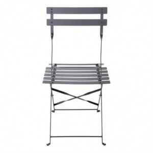 Stalen Terrasstoelen - Zwart - Set van 2 - Bolero - Fourniresto