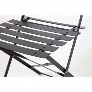 Stalen Terrasstoelen - Zwart - Set van 2 - Bolero - Fourniresto