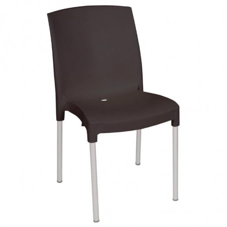 Chaises bistro empilables noires - Lot de 4 - Bolero