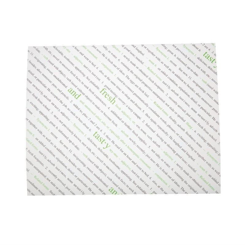 Fresh and Tasty Greaseproof Paper Sheets - Pack of 100 - FourniResto