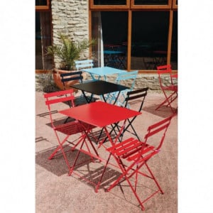 Chaises de terrasse en acier - bleu turquoise - Lot de 2 - Bolero - Fourniresto