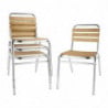 Bistrostoelen essen en aluminium - Set van 4 - Bolero - Fourniresto