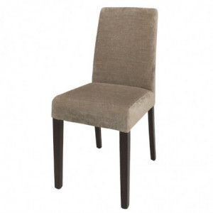 Beige stoelen met stoffen zitting - Bolero - Fourniresto