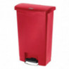 Prullenbak met pedaal aan de voorkant Slim Jim Rood - 50L - Rubbermaid