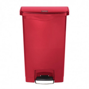 Prullenbak met pedaal aan de voorkant Slim Jim Rood - 50L - Rubbermaid