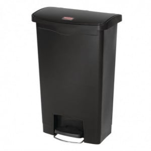 Front pedal slim Jim black trash can - 50L - Rubbermaid