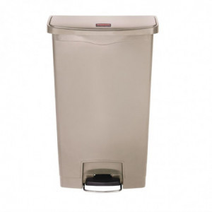 Front pedal slim Jim beige trash can - 68L - Rubbermaid