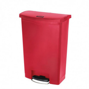 Prullenbak met pedaal Slim Jim Frontaal Rood - 90L - Rubbermaid