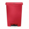 Front pedal slim Jim red bin - 90L - Rubbermaid