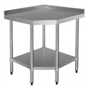 Table D'Angle en Inox-L 900 x 700mm - Vogue