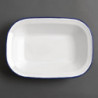 Plat de service acier émaillé 280x190x55mm - Lot de 6 - Olympia - Fourniresto