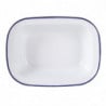 Rectangular enamelled steel dish 180x130x40mm - Set of 6 - Olympia - Fourniresto