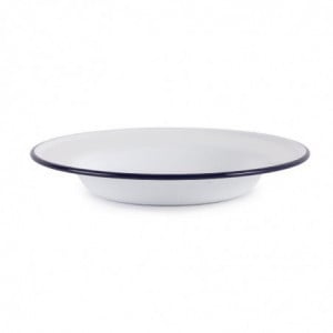 Deep Enamelled Steel Plate - Ø 245mm - Set of 6 - Olympia