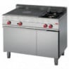 Plaque Coup De Feu Gas 650 en 2 Sterke Vuren Op Gasoven en Gesloten Kast 650 - Gastro M