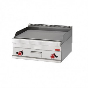 Gasplancha 650 met gladde chromen plaat - Gastro M - Fourniresto