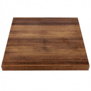 Square Table Top Oak Wood Effect Rustic - L 700mm - Bolero