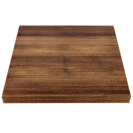 Square Table Top Oak Wood Effect Rustic - L 700mm - Bolero