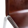 Square dark brown backrest chair - Set of 4 - Bolero - Fourniresto