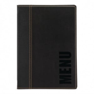 Contemporary A4 Black Menu Cover - Securit - Fourniresto