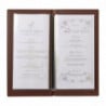 Contemporary A4 Light Brown Menu Cover - Securit - Fourniresto