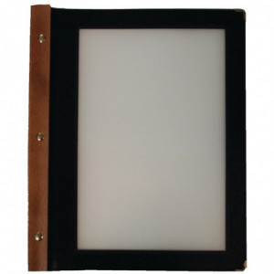 Menuhouder Houten Frame A4 Zwart - Securit - Fourniresto