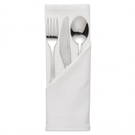 Witte polyester servetten - Set van 10 - Mitre Essentials - Fourniresto