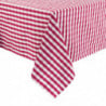 Square red checkered polyester tablecloth 1780 x 1780mm - Mitre Essentials - Fourniresto