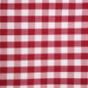 Square tablecloth with red checkered pattern in polyester 1780 x 1780mm - Mitre Essentials - Fourniresto