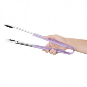 405mm purple serving tongs - Vogue - Fourniresto