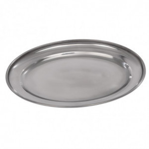 Oval stainless steel serving dish - 605mm - Olympia - Fourniresto