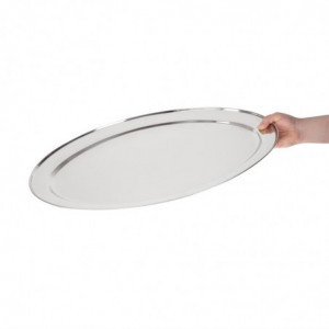 Plat de service ovale inox - 660mm - Olympia - Fourniresto