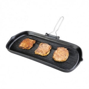 Gusseisen-Grillpfanne - L 225 x T 380mm - Vogue