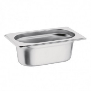Bac Gastronorm roestvrij staal GN 1/9 100mm - Vogue - Fourniresto