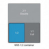 Gastronorm Stainless Steel Container GN 1/2 100mm - Vogue - Fourniresto