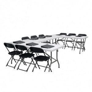 Opvouwbare Tafel met Wit Midden 1,8 m - Bolero