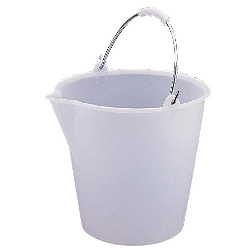 Emmer van zeer sterk wit plastic 12L - Jantex - Fourniresto