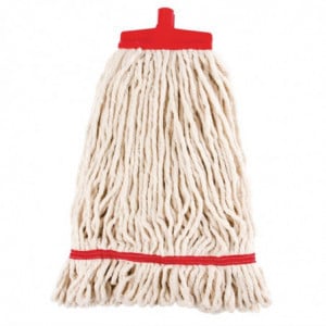 Broom mop head with red retaining band - Scot Young - Fourniresto