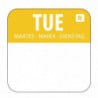 Yellow Food Labels "Tuesday" - Pack of 1000 - Vogue