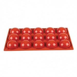 Moule 15 Halve Bollen in Siliconen Formaflex - Pavoni