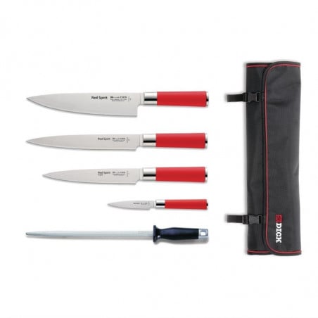 Set van 5 Red Spirit messen en hoes - Dick