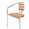 Stoelen Hout en Aluminium - Set van 4 - Bolero - Fourniresto