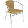 Rattan and aluminum chairs - Set of 4 - Bolero - Fourniresto