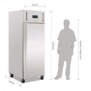 Negativer Edelstahlschrank mit 1 Tür - 650 L - Polar - Fourniresto