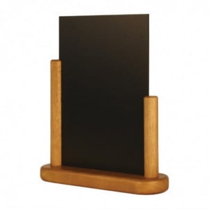 Elegante tafelkrijtbord met teakafwerking 280 x 200mm - Securit - Fourniresto