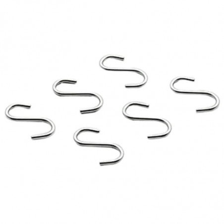 Crochets en Inox pour Penderie Murale - Lot de 6