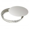 Fluted Round Tart Pan with Removable Bottom - Tinplate - Ø 280 mm - TELLIER