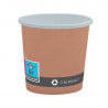 Recyclable cardboard cup Kraft color White interior - 10 cl